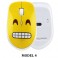 Mouse Optic Wireless Silentios model Emoticon Cute Emonji Face Happy Yellow Funny Gift