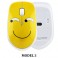 Mouse Optic Wireless Silentios model Emoticon Cute Emonji Face Happy Yellow Funny Gift