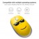 Mouse Optic Wireless Silentios model Emoticon Cute Emonji Face Happy Yellow Funny Gift