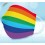 Masca de protectie faciala model Curcubeu Multicolor Cadou cu 3 straturi de filtrare Fashion Rainbow Mask