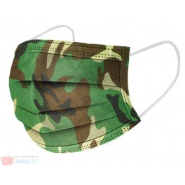 Masca de protectie faciala model Camuflaj Verde cu 3 straturi de filtrare Cadou Fashion Camo Mask Masca de protectie faciala model Camuflaj Verde cu 3 straturi de filtrare Cadou Fashion Camo Mask