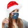 Masca de protectie cu model Sarbatori Iarna Craciun cu 3 straturi de filtrare Cadou Fashion Christmas Winter Mask