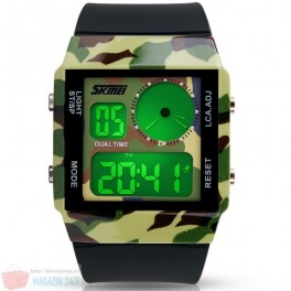 Ceas LED Sport Fashion Military Digital, culoare camo